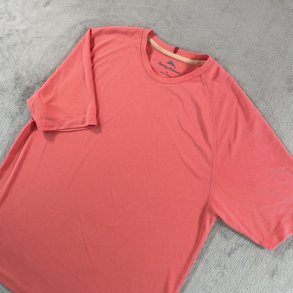 Tommy Bahama Tropicool Paradise T Shirt Men Medium Coral Short Sleeve Causal